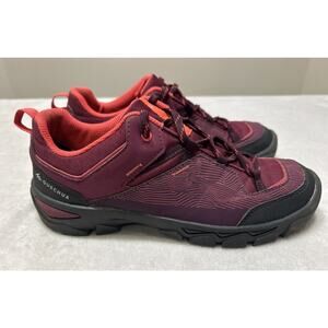 Quechua Shoes Women’s Size 7.5 Purple Low Top Hiking Boots Outdoor Lace Up